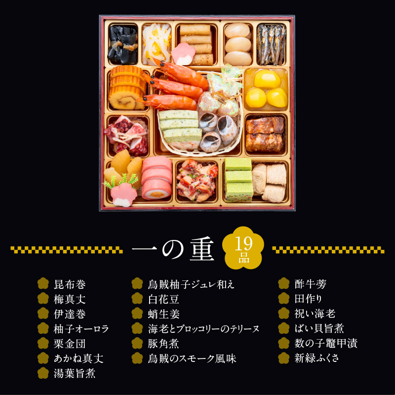 うつ和シリーズ「豆」 と 千賀屋謹製 迎春おせち料理 和風三段重「おもてなし」セット