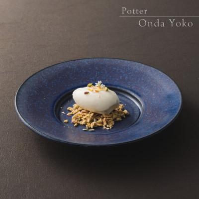 ふるさと納税 瑞浪市 恩田陽子 リムプレート 皿 S パープル 19.3cm 美濃焼