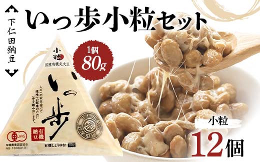 
            下仁田納豆 有機納豆いっ歩（小粒納豆）12個 群馬県 下仁田町 国産 ご飯のお供 タレ付 F21K-538
          