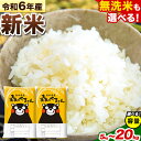 【ふるさと納税】 米 令和6年産 新米 無洗米 も 選べる 森のくまさん 1袋 2袋 3袋 4袋 5kg 10kg 15kg 20kg 《11月-12月より出荷予定》 熊本県産 無洗米 白米 精米 長洲町 送料無料