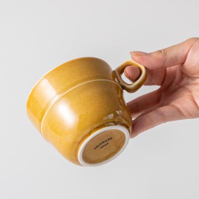 ふるさと納税 瑞浪市 【美濃焼・tripware】グッドデザイン賞受賞 マグ&フタ90　2色セット キャラメル&アイボリー |  | 02