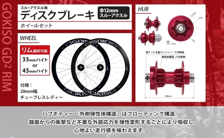  GOKISO スルーアクスル用ディスクブレーキホイールセット 自転車 ツール 部品 メンテナンス マウンテンサイクリング 自転車レース 趣味 ハブ タイヤ ライダー 自転車部品 技術 プロレーサー 