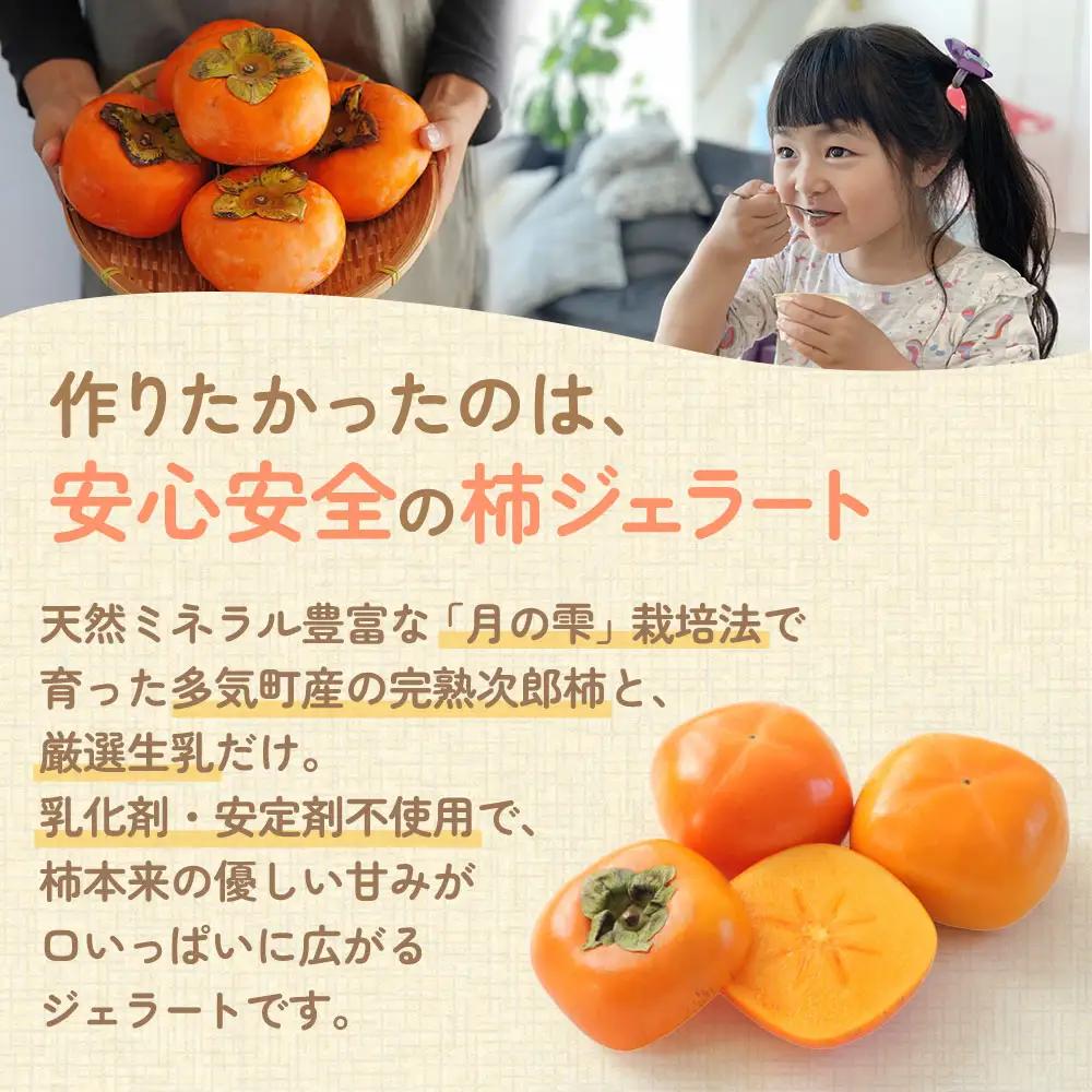 NN-06　安心安全な無添加柿ジェラート3種詰め合わせ（農家の休日）アイス 柿 ジェラート デザート アイス 柿 ジェラート デザート アイス 柿 ジェラート デザート アイス 柿 ジェラート デザー