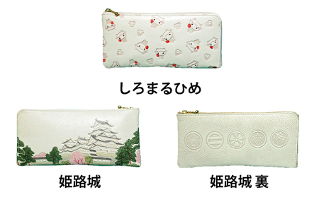 姫路革細工 L型ファスナー長財布 蝶・赤