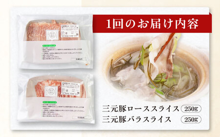 【全12回定期便】平田牧場 しゃぶしゃぶ セット 500g ( ロース バラ ) ※だし・昆布ナシ 豚肉 しゃぶしゃぶ 鍋 冷凍配送 [AJAP081]