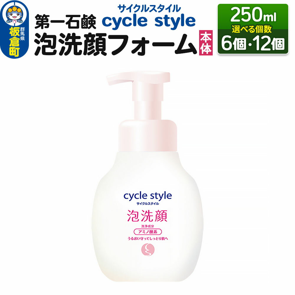 【ふるさと納税】第一石鹸 サイクルスタイル 泡洗顔フォーム 本体 250ml（選べる個数：6個・12個）