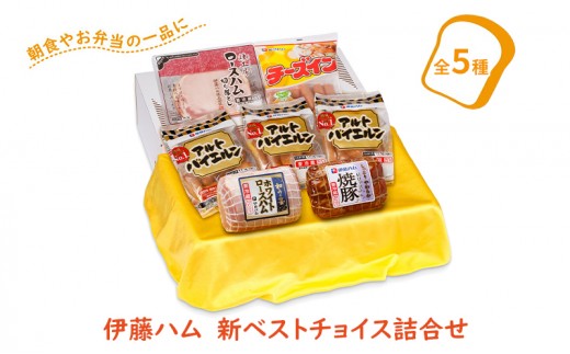 伊藤ハム　新ベストチョイス詰合せ〈ソーセージ ハム 5種 アルトバイエルン チーズイン ロースハム 焼き豚 朝食 おかず お弁当 ごはん お届け日指定不可〉〈2027年3月発送〉