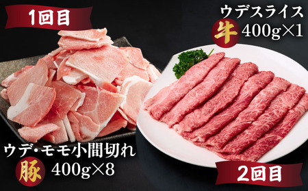 【定期便・全6回】宮崎牛・宮崎県産豚肉 6ヶ月定期便！6.9kg_K030-T002