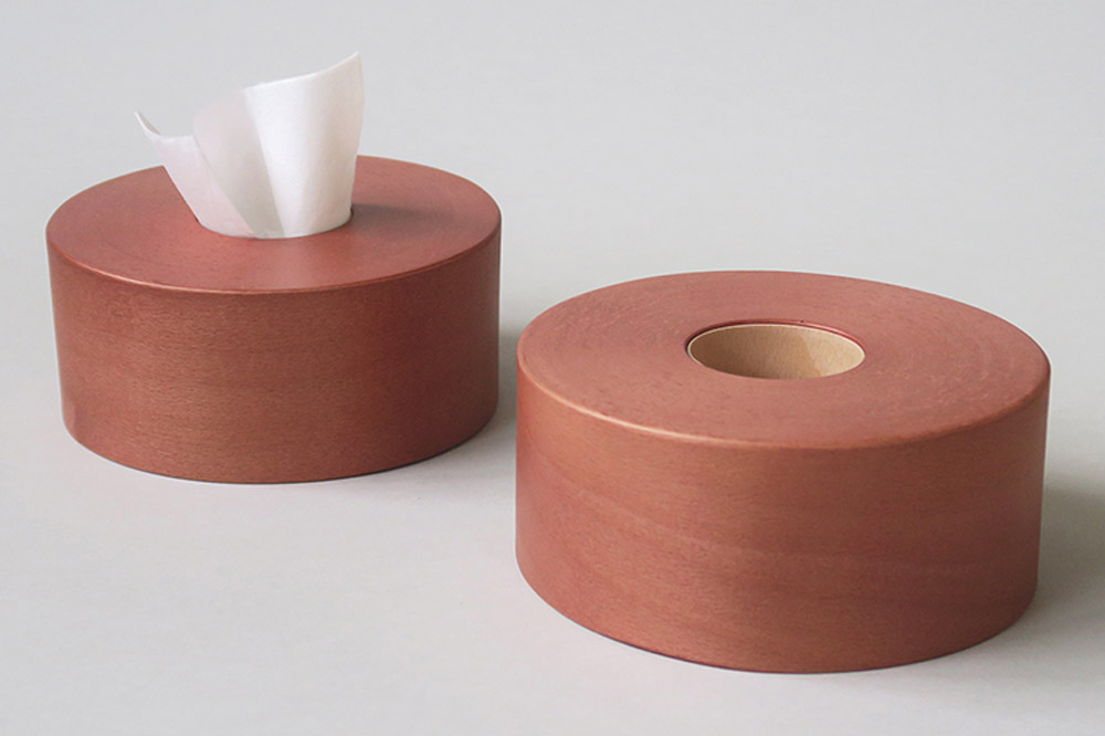 「食べられないバウムクエヘン」ティッシュボックス（さくら色）1個