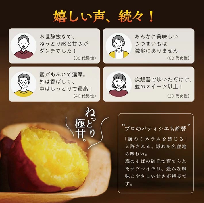 SB0762　豊富な地下水と海からの潮風が育んださつまいも（紅はるか）　5kg