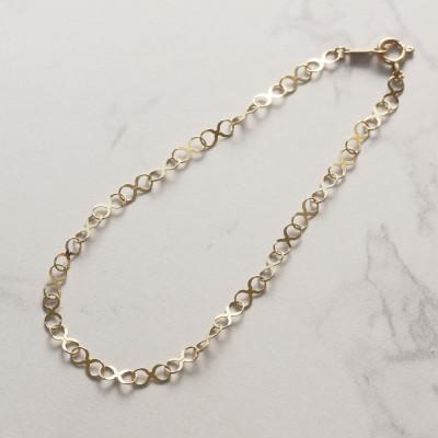 ふるさと納税 大津市 【K10イエローゴールド インフィニティチェーンブレスレット】17cm  印象的な大人アクセサリー |  | 03