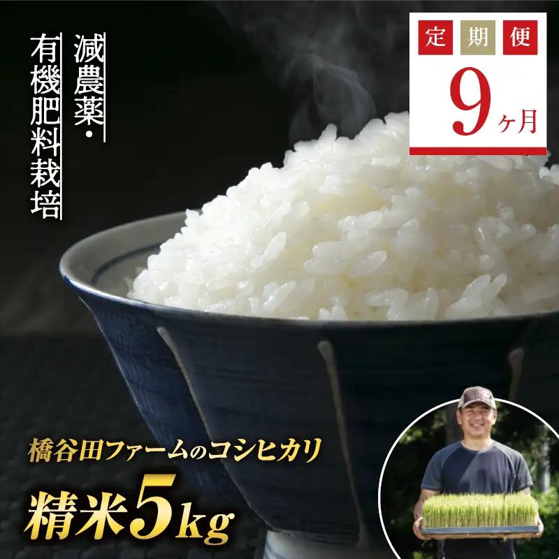 《定期便9ヶ月》減農薬・有機肥料栽培 西会津産米コシヒカリ 精米 5kg F4D-2477
