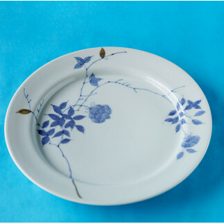 古染金彩バラ絵 八寸段付丸皿 神田陶器店 A35-252_イメージ3
