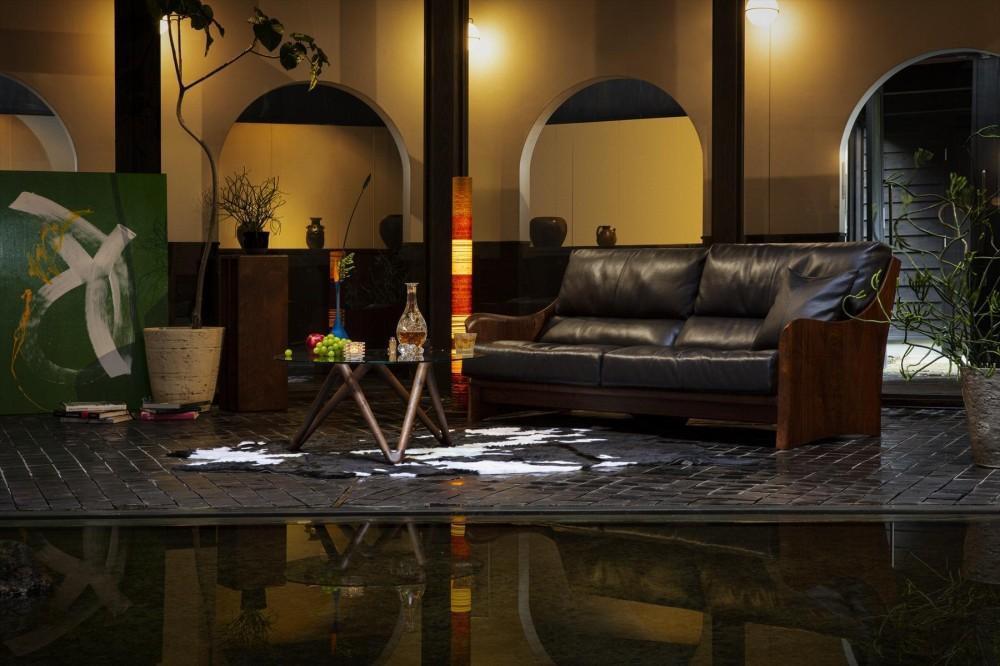 【開梱設置】MARUSHO ナトゥーラ 3人掛けソファ ブラック 本革 無垢 ソファ 3P 3人掛け ソファー デザイナーズ 牛革 天然木 レザー 日本製 大川家具 丸庄 リビング 本革ソファ おしゃ