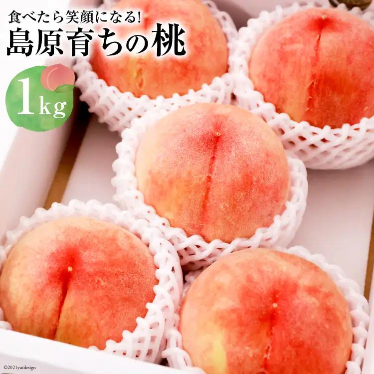 EG090 【令和9年度出荷分】 食べたら笑顔になる！島原育ちの桃 1kg＜数量限定＞