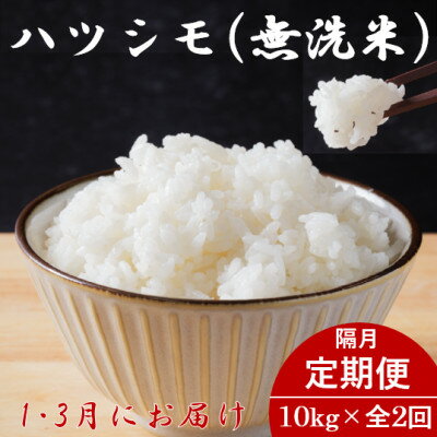 【ふるさと納税】【発送月固定定期便】生産者応援!岐阜県産ハツシモ無洗米10kg【1・3月】【隔月定期便】全2回【配送不可地域：離島】【4073170】