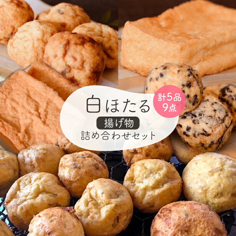 【ふるさと納税】白ほたる豆腐店揚げ物詰め合わせセット　 惣菜 手づくり 油揚げ 厚揚げ がんも 生姜がんも 玉ねぎがんも