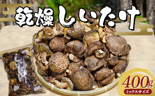 勝山さんの乾燥椎茸400g（ミックスサイズ）岩手県山田町 三陸山田 岩手三陸産 椎茸 原木 野菜 きのこ YD-848
