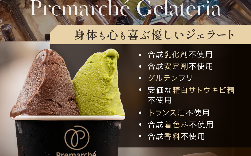【プレマルシェ・ジェラテリア】国際コンテスト入賞店の人気ジェラート6種食べ比べ Vegan set｜京都 ジェラート専門店 贅沢 ご褒美 [ ナチュラルジェラート カラダに優しい ビーガン おいしい 