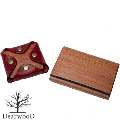 DearwooD Card Case & Coin Case(レッド)