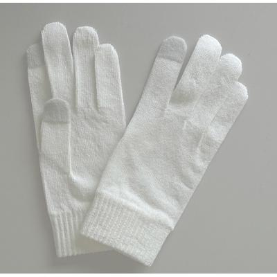 ふるさと納税 泉大津市 泉大津産　和紙糸ニットハンドマスク　左右1組(Lサイズ/ホワイト)