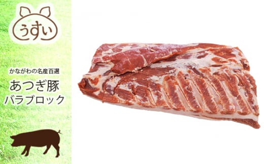 
No.876 かながわの名産100選　あつぎ豚　バラブロック ／ 豚肉 ブランド豚 名産 神奈川県 特産品
