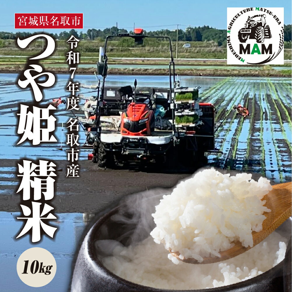 【ふるさと納税】《令和7年産》 つや姫 精米 10kg　宮城県名取市産 お米 白米 こめ コメ ご飯 ごはん 名取市産 宮城県産 ブランド米