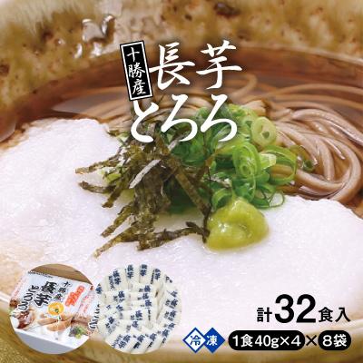 ふるさと納税 帯広市 【2ヵ月毎定期便】十勝産長芋とろろ160g(40g×4)×8袋セット全3回