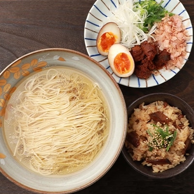 かつおラーメン ・ かつおめし 枕崎産鰹のトッピング付き 4人前 セット A3-36