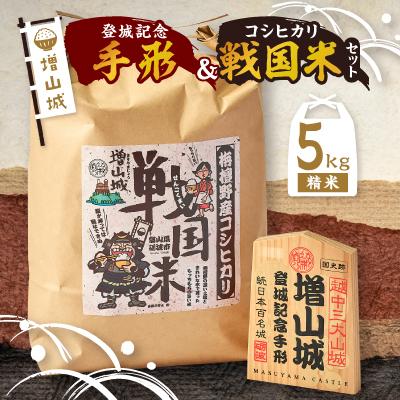 ふるさと納税 砺波市 増山城登城記念手形・戦国米(5kg)セット
