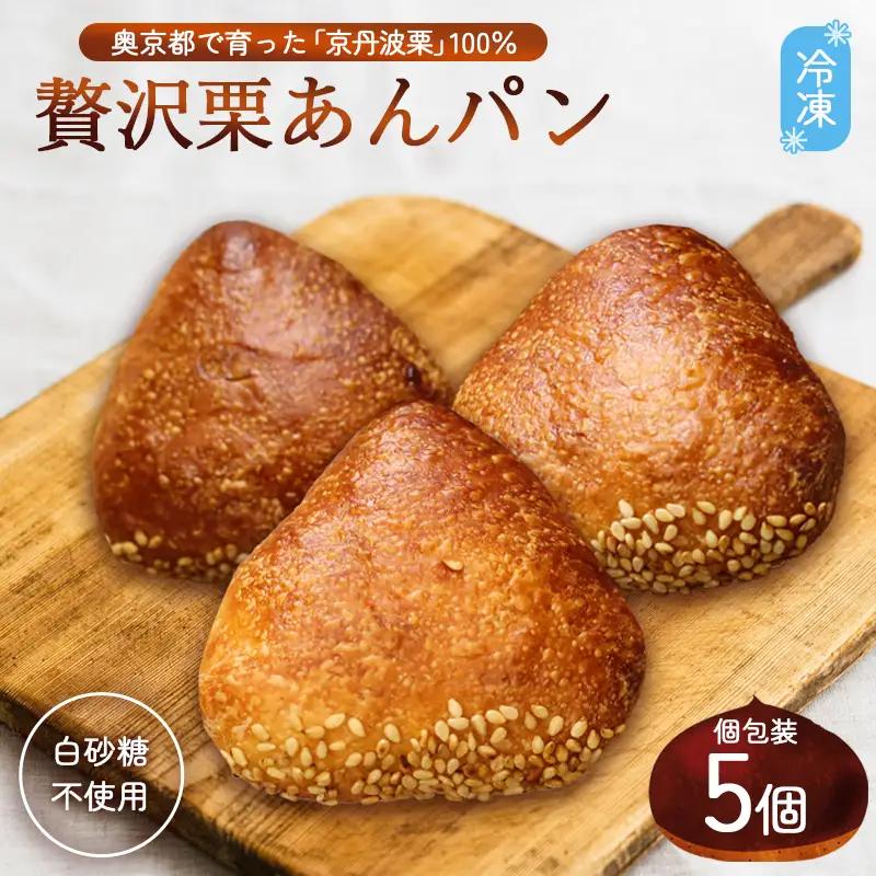 京丹波栗100% ミニ栗あんぱん 5個 | 京丹波栗 100% 栗あんパン セット/ パン 無添加 栗餡 綾部市 / にちか［BSBH003］