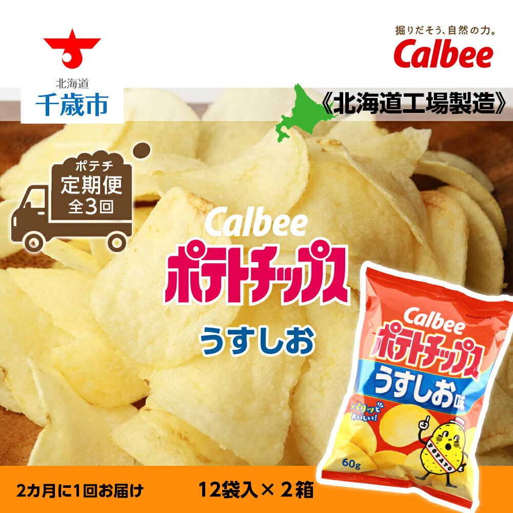 【ふるさと納税】【ポテチ 定期便 全3回】カルビーポテトチップス＜うすしお＞2カ月に1回お届け《北海道工場製造》 お菓子 スナック菓子 じゃがいも ポテトチップス 北海道ふるさと納税 千歳市 ふるさと納税【北海道千歳市】 お楽しみ