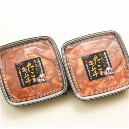 【毎月定期便】みなとのタコキムチ＜北海道釧路町 昆布森産タコ使用＞ 300g×2パック　全5回_昆布森産 活タコ使用 北の蛸 たこしゃぶ たこ しゃぶしゃぶ 北海道産 大容量 調理済み 一人暮らし セ