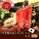 【ふるさと納税】【和牛セレブ】 神戸牛　すき焼き & しゃぶしゃぶ セット 【 モモ 】 250g　すきやき 牛肉 肉 神戸ビーフ 神戸肉 兵庫県 加東市