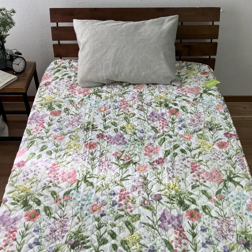 【訳あり 数量限定】フレンチリネン 敷パッド 1枚 【クイーン】160×205cm ブルー SH-3534PQ