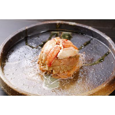 ふるさと納税 白老町 【朝ゆで】北海道産毛ガニ甲羅盛り1個(160g前後)