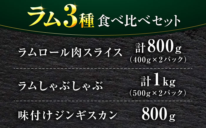 ラム肉 3種 食べ比べセット 計2.6kg（5パック）  | ラム ラム肉 羊肉 仔羊 北海道 | ストレイシープ [BOAP012]