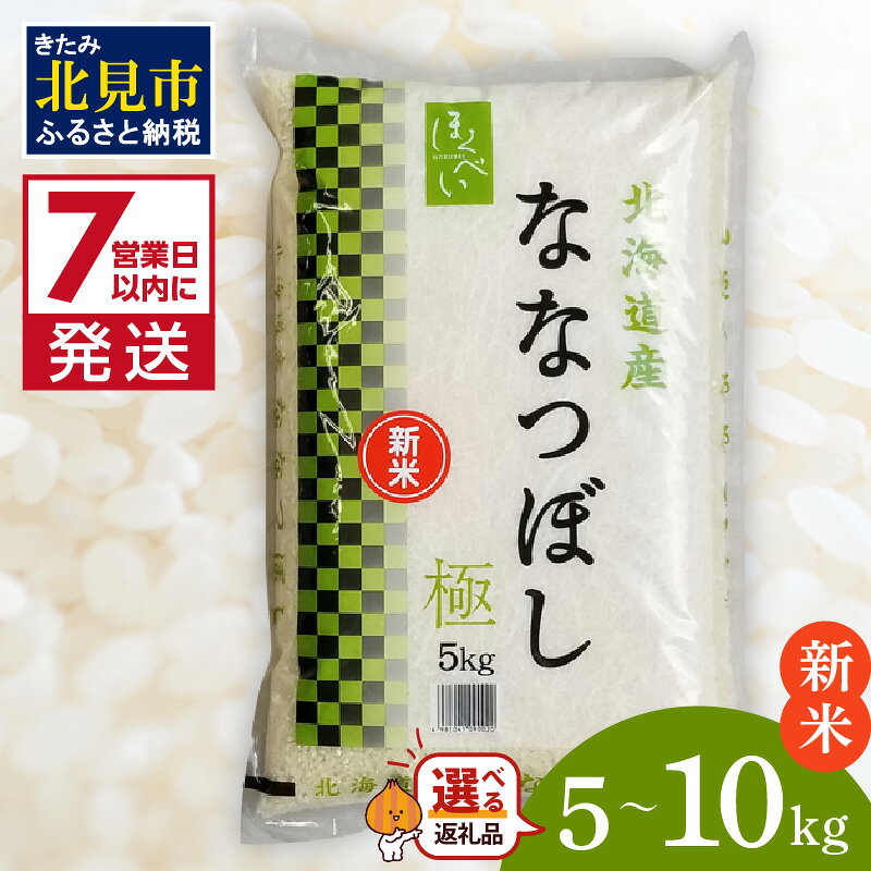 【ふるさと納税】《7営業日以内に発送》新米 令和8年産 ななつぼし 極 5kg 10kg 北海道産 精白米 最高ランク 特A ( お米 米 精米 5キロ 10キロ 北海道産 精白米 )