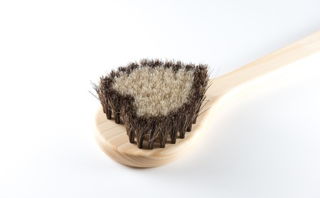 【浅草アートブラシ】馬毛のボディブラシ・ハート「ジュリエット」