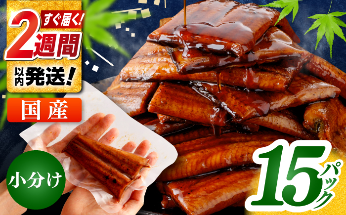 訳あり 鰻蒲焼きカット　約50g×15　タレ(山椒)付　【株式会社七和】 [ATAX034]