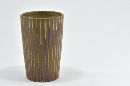 京焼「遙白釉・木賊紋ビアグラス」【ピスタチオグリーン】1個〈ビアグラス 食器