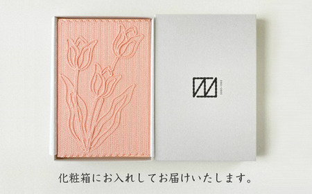 御朱印帳 TSUNAGU ( イエロー ) チューリップ柄 コード刺繍 日本製 | ご朱印帳 レディース おしゃれ シンプル かわいい 可愛い プレゼント ギフト 新潟県 五泉市 有限会社 田中刺繍