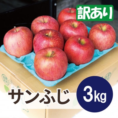 【26年1月～2月出荷予定】糖度13度以上保証!サンふじ約3kg(6～18玉) 訳あり【配送不可地域：離島】