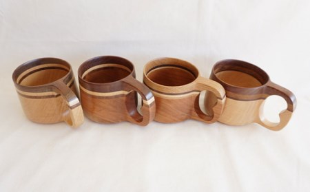 wooden 木製 マイ マグカップ (M) ククサ【木の工房あんくるうっど】[NC09] 