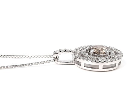 【一点もの】ブラウンダイヤモンド（0.70ct）プラチナペンダント　R83　K05139-H