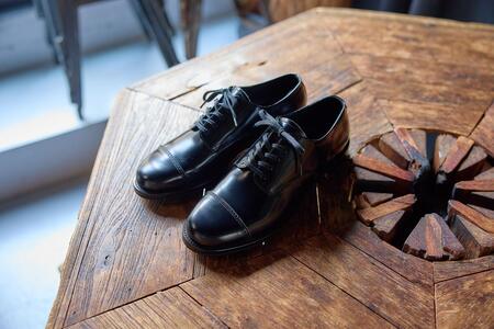 BEP-202 サービスシューズ キャップトゥ 2Eウィズ BLACK（ブラック）　メンズ ファッション 靴 シューズ ガラスレザー 革靴 24.5cm～28.0cm 25.5cm