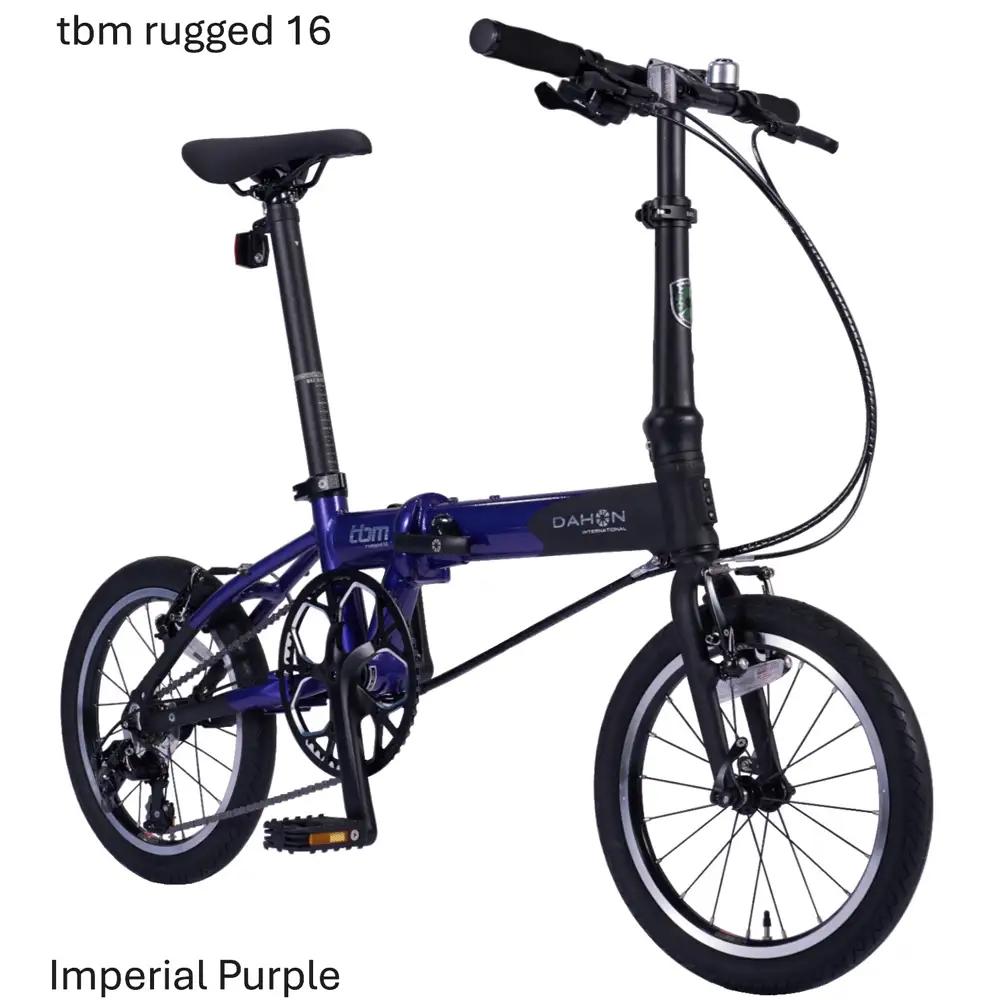DAHON 折りたたみ自転車 tbm rugged 16インチ 3段変速 Vブレーキ Imperial Purple インペリアルパープル 安定走行 軽量 フォールディングバイク 通勤 通学 ｜武田産
