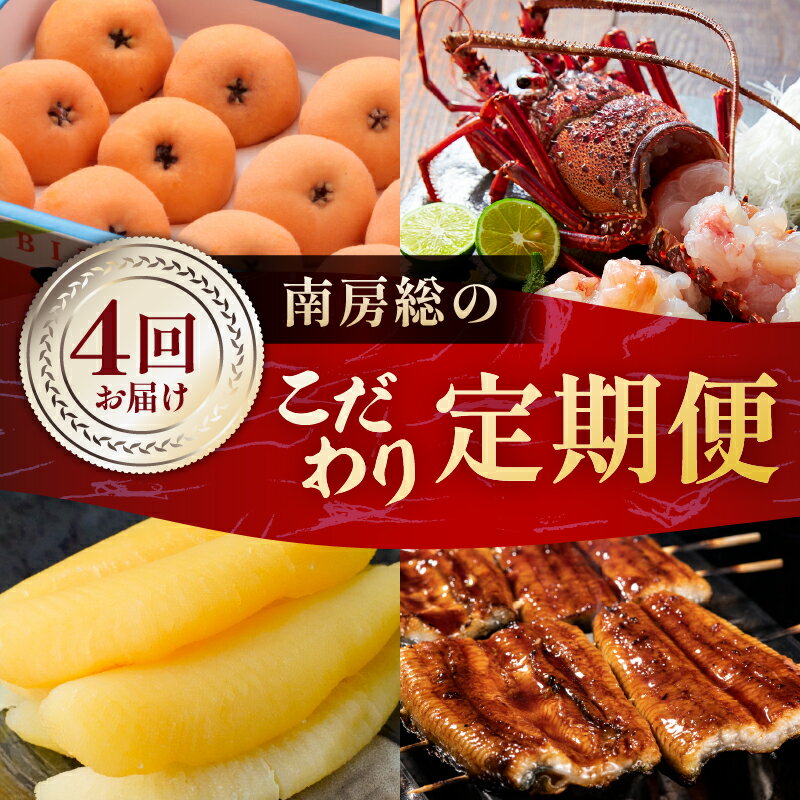 【ふるさと納税】【4回お届けコース】南房総のこだわり定期便 千葉県 南房総市 房州びわ うなぎ 蒲焼 伊勢えび 塩数の子 枇杷 海産物 果物 国産 天然 お刺身 ジャンボサイズ お取り寄せ グルメ 送料無料