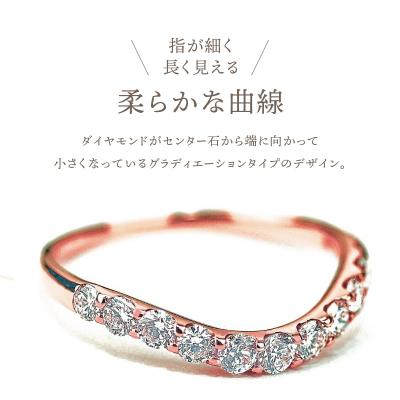ふるさと納税 甲府市 1.0キャラット　K18　ウェーブリング　R2141DI-R |  | 02