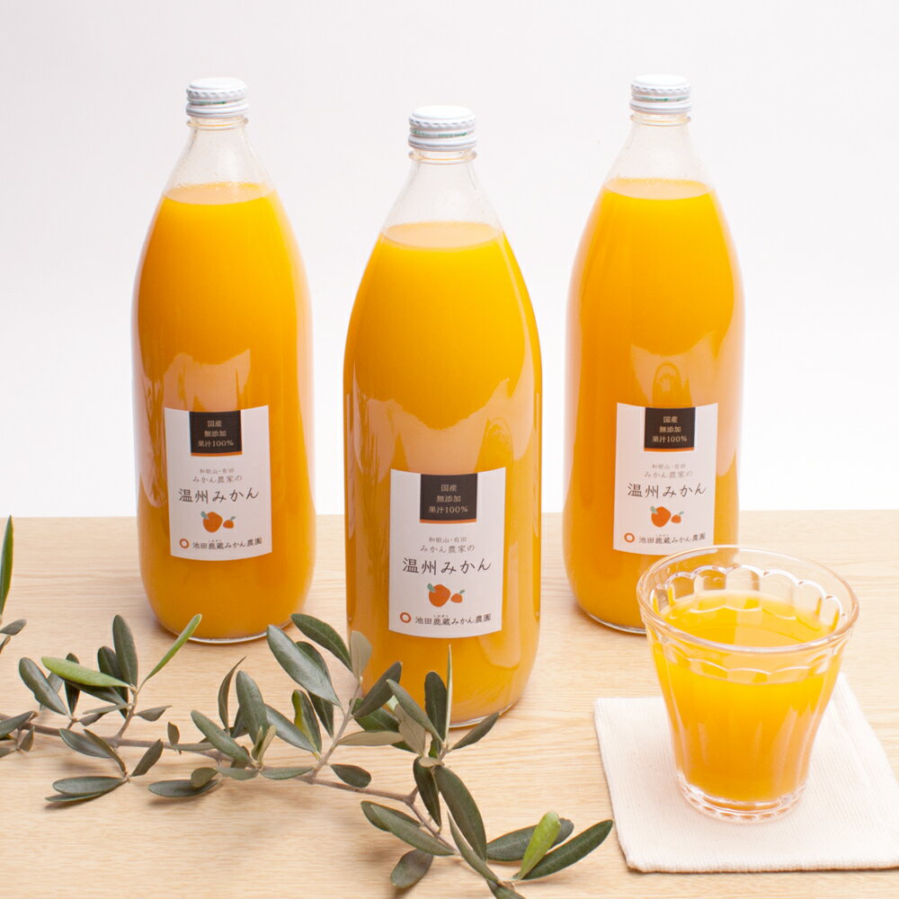 【ふるさと納税】 無添加・有田みかん100%ストレートジュース720ml×3本 / 和歌山 ミカン 濃厚 ドリンク